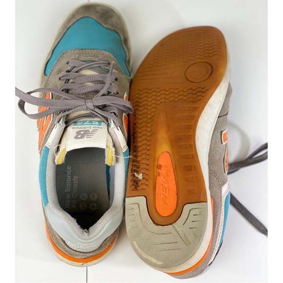 New Balance All Coast Shoe's Men's Sneakers AM574PGO (Grey/Orange), size 10.5 - Picture 10 of 12